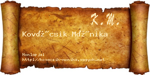 Kovácsik Mónika névjegykártya